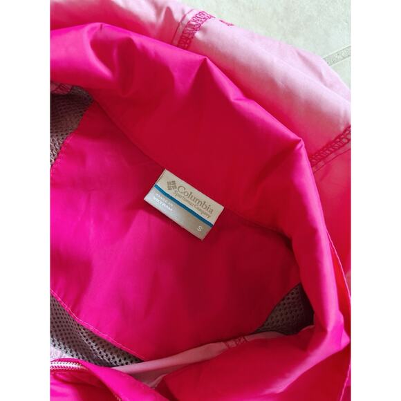 Columbia Womens Small Pink Switchback III Hooded Zip Windbreaker Jacket Outdoor - Picture 8 of 8